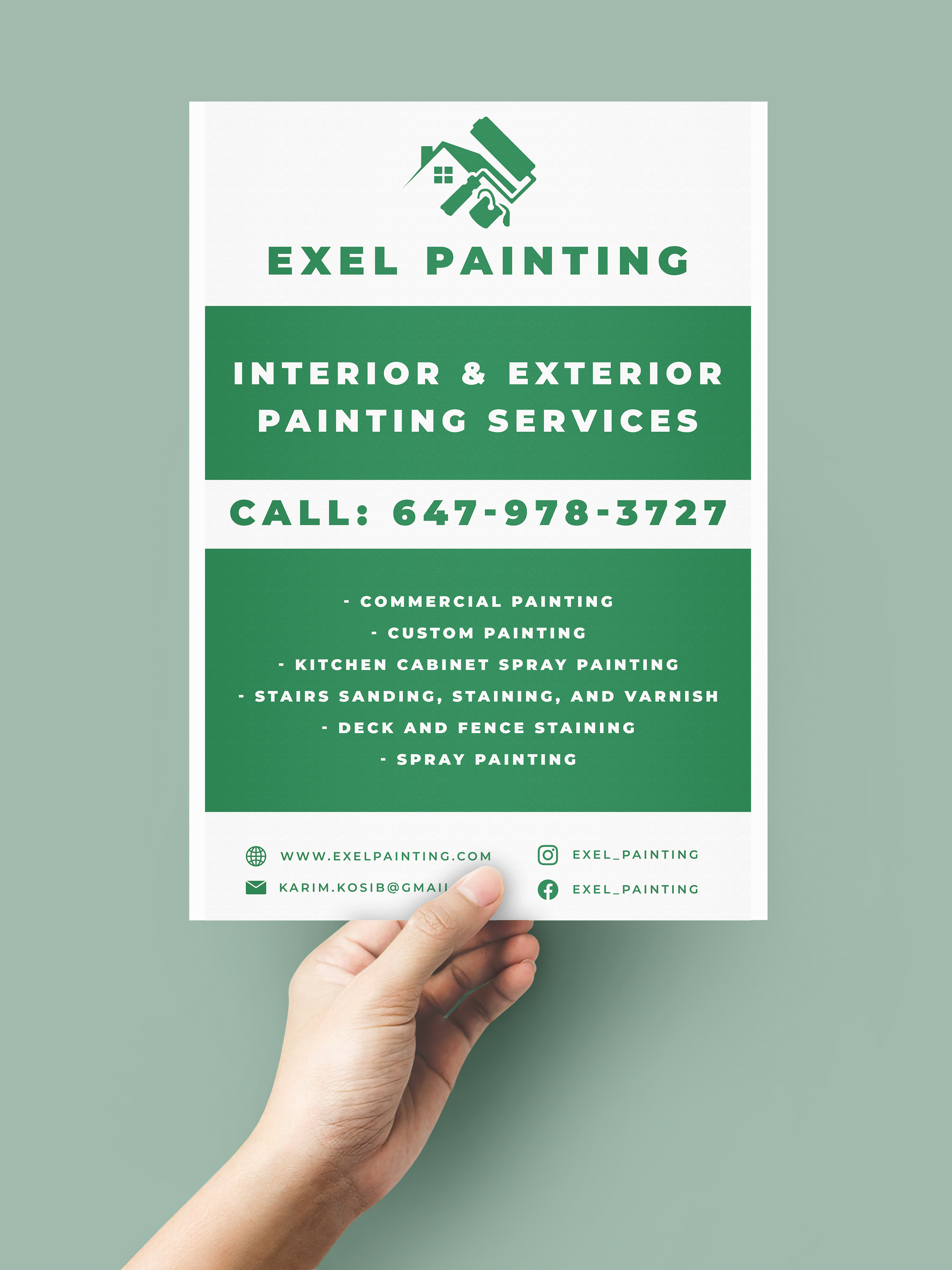 Image of Exel Painting poster which leads to a page with more designs and details about project